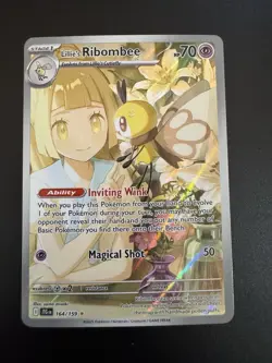 Pokemon TCG Lillie's Ribombee Card Journey Together Illustration, 164/159 - Image 1