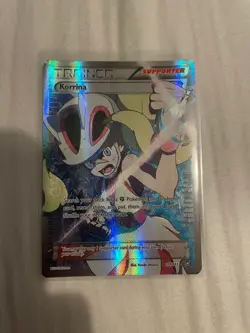 Pokemon TCG Korrina Furious Fists Trainer Card Full Art 111/111 Rare Holo - Image 1