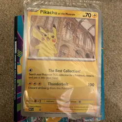 Pikachu At The Museum (SEALED) X Natural History Museum Pokemon Jumbo Card Mint - Image 1