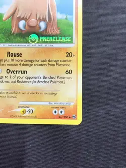 Pokemon Cards: Stormfront Prerelease: Piloswine 46/100 - Image 4