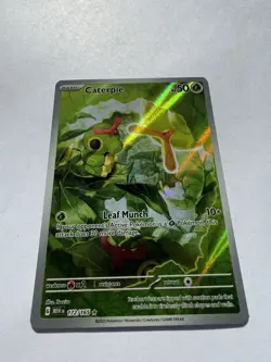 Caterpie 172/165 Scarlet & Violet 151 Illustration Rare Near Mint Pokemon Card - Image 1