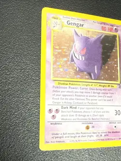 Pokemon TCG Gengar Fossil Unlimited Holo Rare Card 5/62 Vintage - Image 3