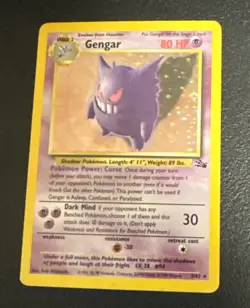 Pokemon TCG Gengar Fossil Unlimited Holo Rare Card 5/62 Vintage - Image 4