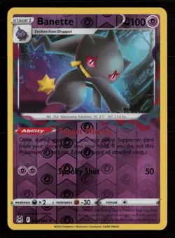 Banette SWSH11: Lost Origin #073/196 Reverse Holo Rare Pokemon Card - Image 1