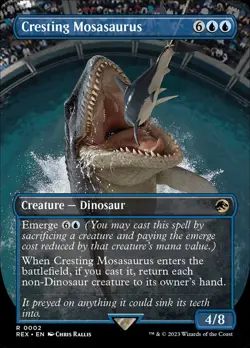 Cresting Mosasaurus (Borderless) Jurassic World #0002 RARE - Image 1