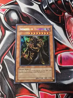 YUGIOH! INVADER OF DARKNESS IOC-111 1ST EDITION SECRET RARE - LP - Image 1