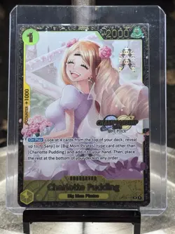 One Piece 2024 Charlotte Pudding Championship OP03-112 R Near Mint NM - Image 1