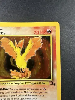 1999 Moltres Holo Rare LP English Pokemon TCG Card Vintage 12/62 Fossil - Image 4