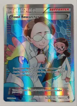 Pokemon Fossil Researcher Full Art Trading Card Furious Fists 110/111 TCG Holo - Image 1