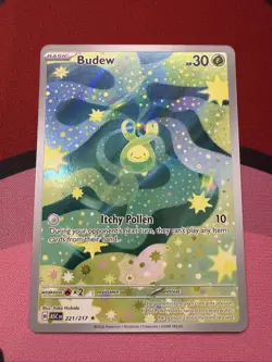 Budew Illustration Rare 221/217 Pokemon TCG Card Near Mint English - Image 1