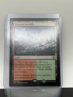 Magic The Gathering Wooded Foothills Khans of Tarkir Rare Land Card 249/269 - Image 1