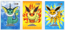Pokemon - VAPOREON , FLAREON & JOLTEON - Pocket Book CARD DATABASE - Image 1