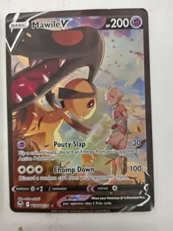 Mawile V Full Art Ultra Rare Pokemon Card TG17/TG30 Sword & Shield Lost Origin - Image 2