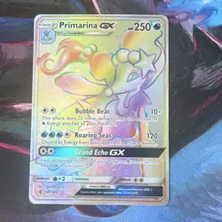 Pokemon Primarina GX Secret Rare Full Art Holo Card SM-Guardians Rising 149/145 - Image 1