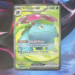 Pokemon Venusaur EX Ultra Rare Full Art Holo Card Scarlet & Violet 151 182/165 - Image 1
