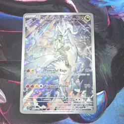 Pokemon N's Reshiram Illustration Rare Full Art Holo Card SV09 167/159 - Image 1