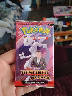 Pokemon Cards Destined Rivals Pack Still Sealed Bought From Temu - Image 1