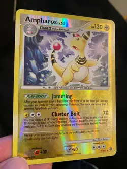 Ampharos 1/132 Reverse Holo Rare Pokemon Card Secret Wonders 2007 Light Use - Image 2