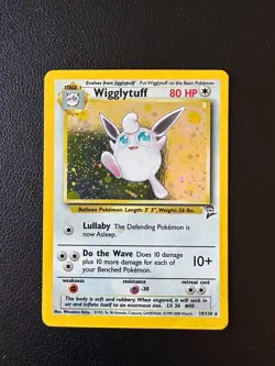 Wigglytuff Pokemon Card TCG 019/130 Base Set 2 Unlimited Holo - Image 2