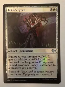 MTG Magic the Gathering Bride's Gown (4/596) Innistrad Crimson Vow LP FOIL - Image 1