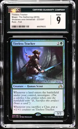 TIRELESS TRACKER Shadows Over Innistrad Foil Rare CGC 9 MTG [Nostalgium] - Image 1