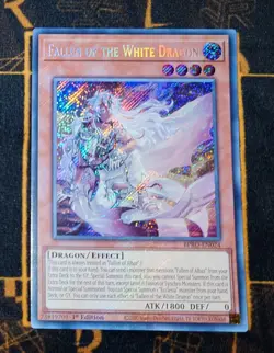 YUGIOH Fallen Of The White Dragon (BPRO-EN024) Secret Rare 1st Edition Near Mint - Image 1