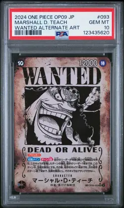 2024 ONE PIECE JPN OP09-EMPERORS IN THE NEW WORLD #093 MARSHALL D. TEACH PSA 10 - Image 1