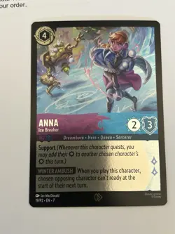 Anna Ice Breaker Promo 19/P2 Disney Lorcana Cold Foil event promo VERY RARE! - Image 2