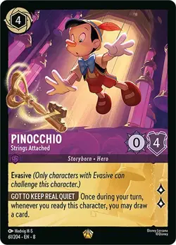 Pinocchio Strings Attached 61/204 Disney Lorcana Reign of Jafar Non-Foil - Image 1