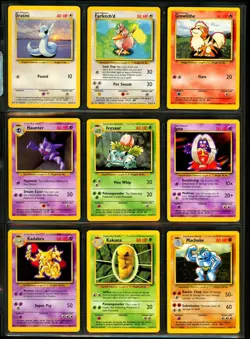 1999 Pokemon Base Set COMPLETE Unlimited Edition NON HOLO Cards 17-102 Rare MINT - Image 3