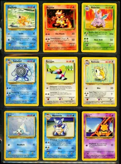 1999 Pokemon Base Set COMPLETE Unlimited Edition NON HOLO Cards 17-102 Rare MINT - Image 4