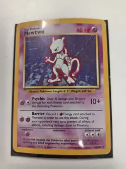 Mewtwo 10/102 Holo Rare Base Set Pokemon Card 1999 WOTC Vintage - Image 2