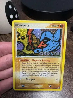 Pokemon TCG Nosepass EX Deoxys 42/107 Reverse Holo Card - Image 1