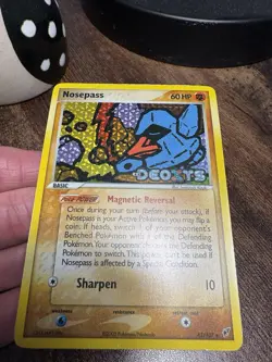 Pokemon TCG Nosepass EX Deoxys 42/107 Reverse Holo Card - Image 2