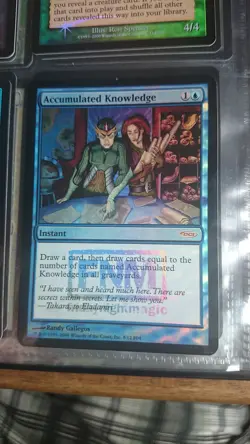 1x ACCUMULATED KNOWLEDGE- FNM - Magic the Gathering - FOIL - Image 1