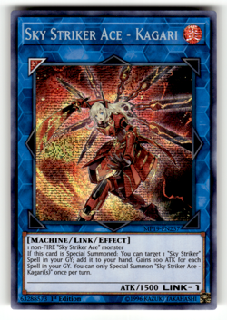 Sky Striker Ace - Kagari MP19-EN257 1st Edition Prismatic Secret Rare 2019 Gold - Image 1