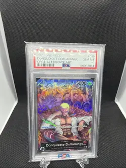 2023 One Piece OP04-019 English Donquixote Doflamingo Leader Alt Art PSA 10 - Image 1