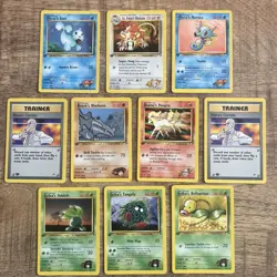 Pokemon TCG 1st Edition Gym Heroes 10 Card Lot - All LP /NM Condition - Vintage - Image 1