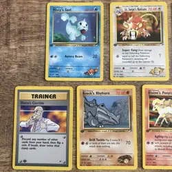 Pokemon TCG 1st Edition Gym Heroes 10 Card Lot - All LP /NM Condition - Vintage - Image 2
