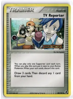 Pokemon TCG TV Reporter 82/101 Dragon Frontiers Reverse Holo - Image 1