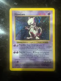 Shadowless 1999 Pokemon Base Set Mewtwo Holo Rare 10/102 Unlimited Vintage WOTC - Image 1