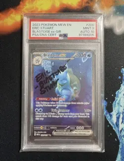 Eevee 173 Pokemon Center Stamped Graded PSA 10 and Eric Stuart signed blastoise - Image 3