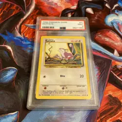 1999 POKEMON BASE UNLIMITED RATTATA PSA 9 MINT 61/102 WOTC FREE SHIPPING! - Image 1