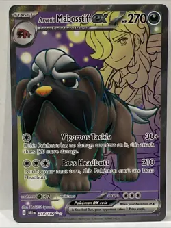 Mabosstiff EX 218/182 – Pokemon Scarlet & Violet Paradox Rift – Ultra Rare Holo - Image 1