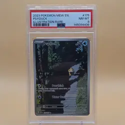 Pokemon TCG Psyduck 175/165 Scarlet & Violet Holo Illustration Rare PSA 8 70HP - Image 1