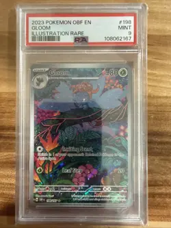 2023 POKEMON OBF EN-OBSIDIAN FLAMES #198 GLOOM ILLUSTRATION RARE - Image 1