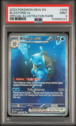 Blastoise Ex Special Illustration Rare Pokemon Mew En-151 200 NM PSA 9 - Image 1