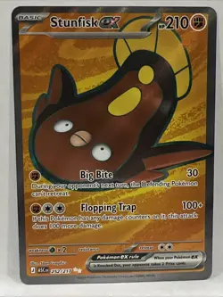 Pokemon TCG Ascended Heroes Stunfisk EX Full Art 252/217 NM - Image 1