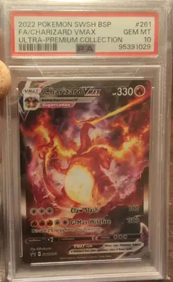 2022 Pokemon SWSH BSP FA/Charizard VMAX Ultra-Premium Collection PSA 10 Gem MT - Image 1
