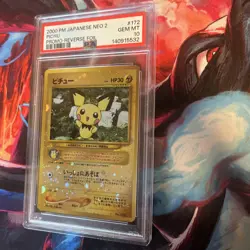 Pokemon Pichu #172 Japanese Neo 2 Promo Reverse Foil GEM MT 10 - Image 2